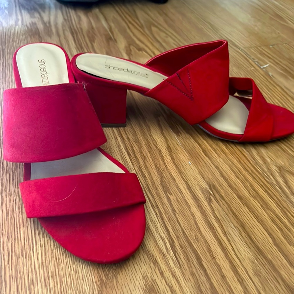 Shoedazzle red high heals, barley worn. Size 10